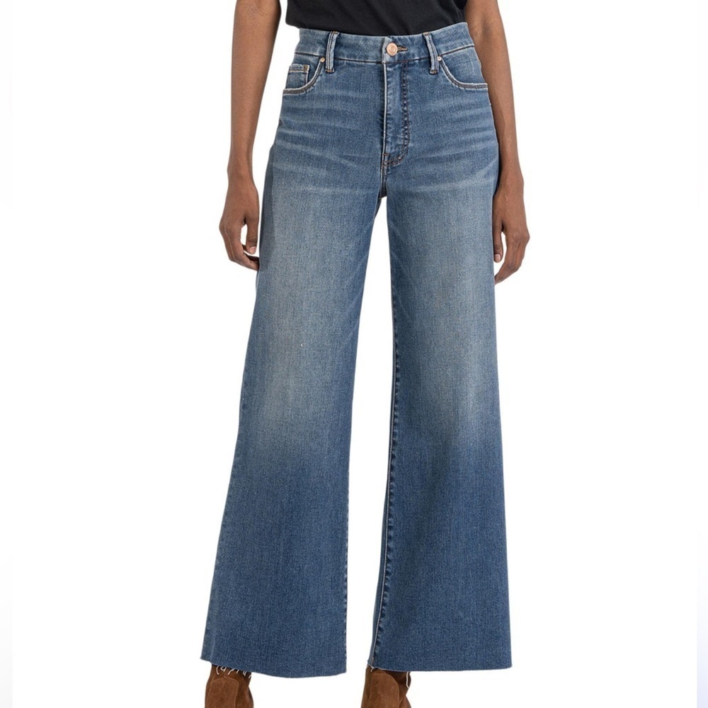 KUT Kloth Meg Fab Ab Wide Leg Jeans Size 14L
